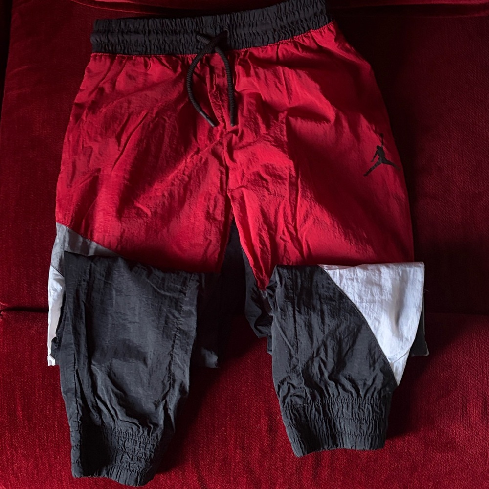 Kids Red and Black Athletic Jordan pants